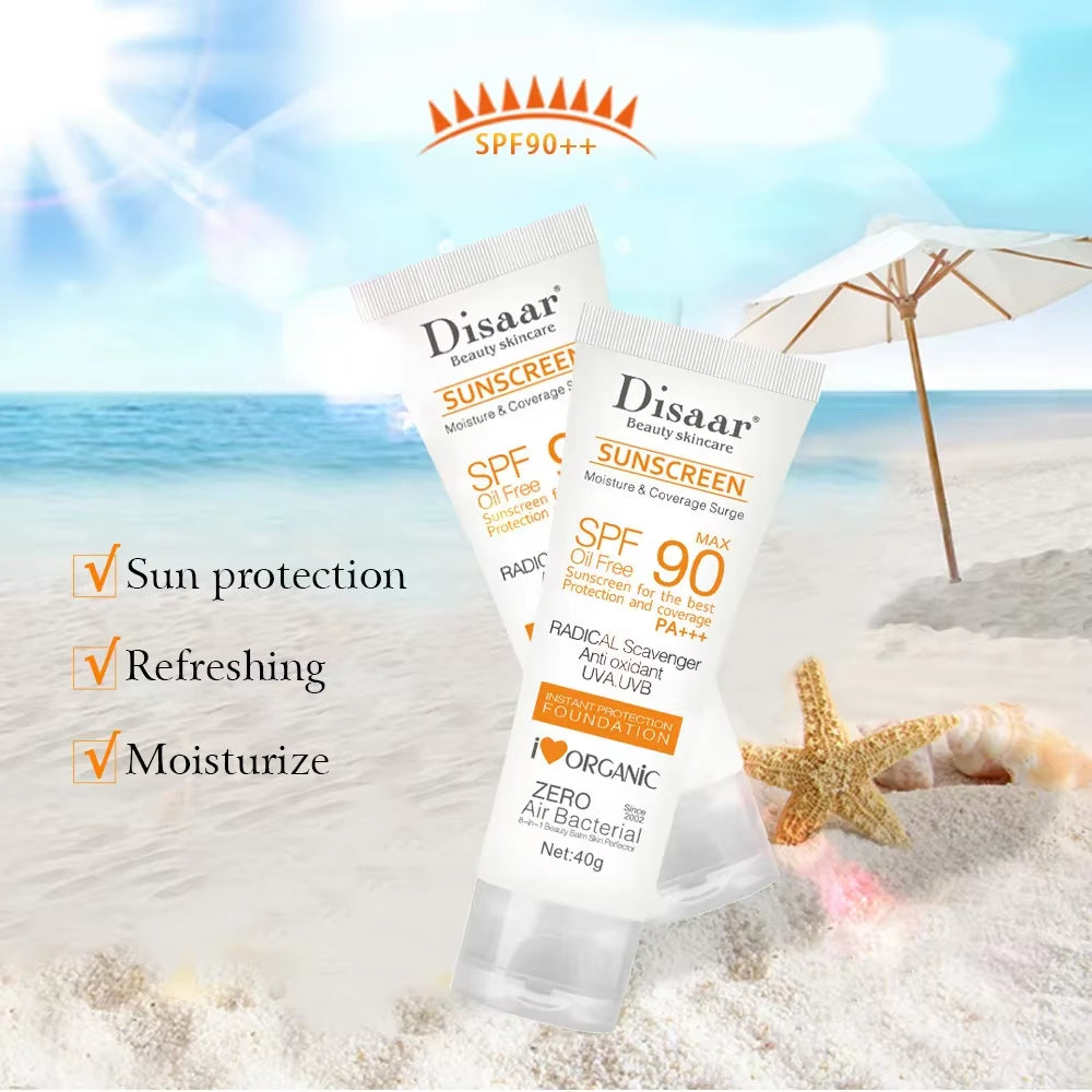 Disaar 40G Sunscreen Cream SPF 90 Body Protector Solar Lotion Original Facial UV Protection