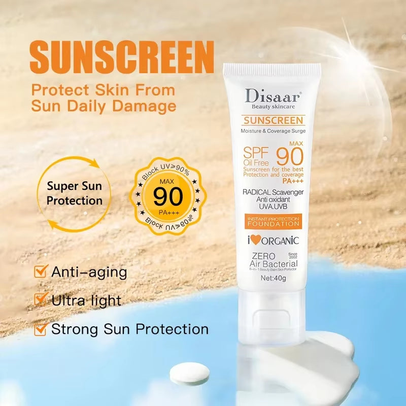 Disaar 40G Sunscreen Cream SPF 90 Body Protector Solar Lotion Original Facial UV Protection
