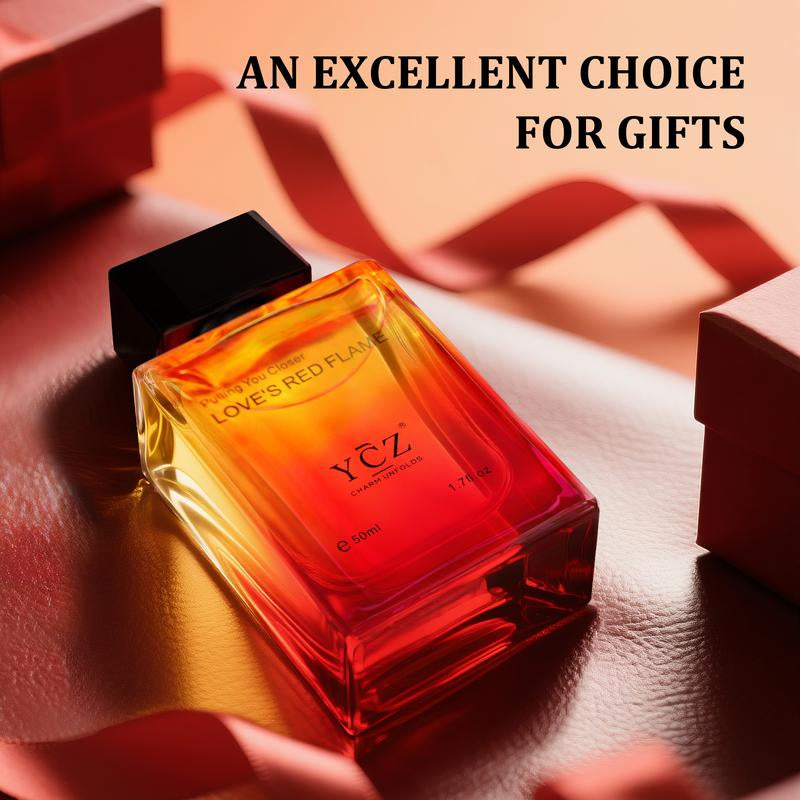 YCZ Love'S Red Flame EDP 50Ml - Spicy Woody Scent with Lemon & Vanilla - Long Lasting Aromatic Citrusy Fragrance for Men