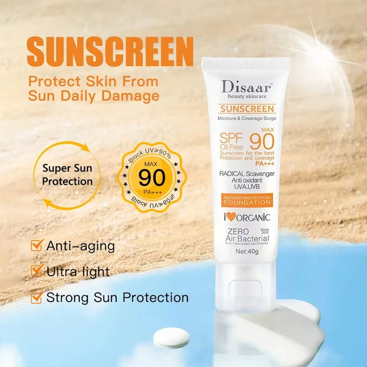 Disaar 40G Sunscreen Cream SPF 90 Body Protector Solar Lotion Original Facial UV Protection
